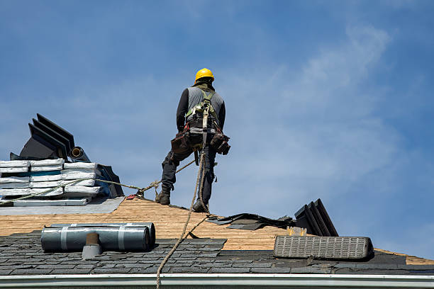 Professional Roof Replacement technician working in Jackson, NH